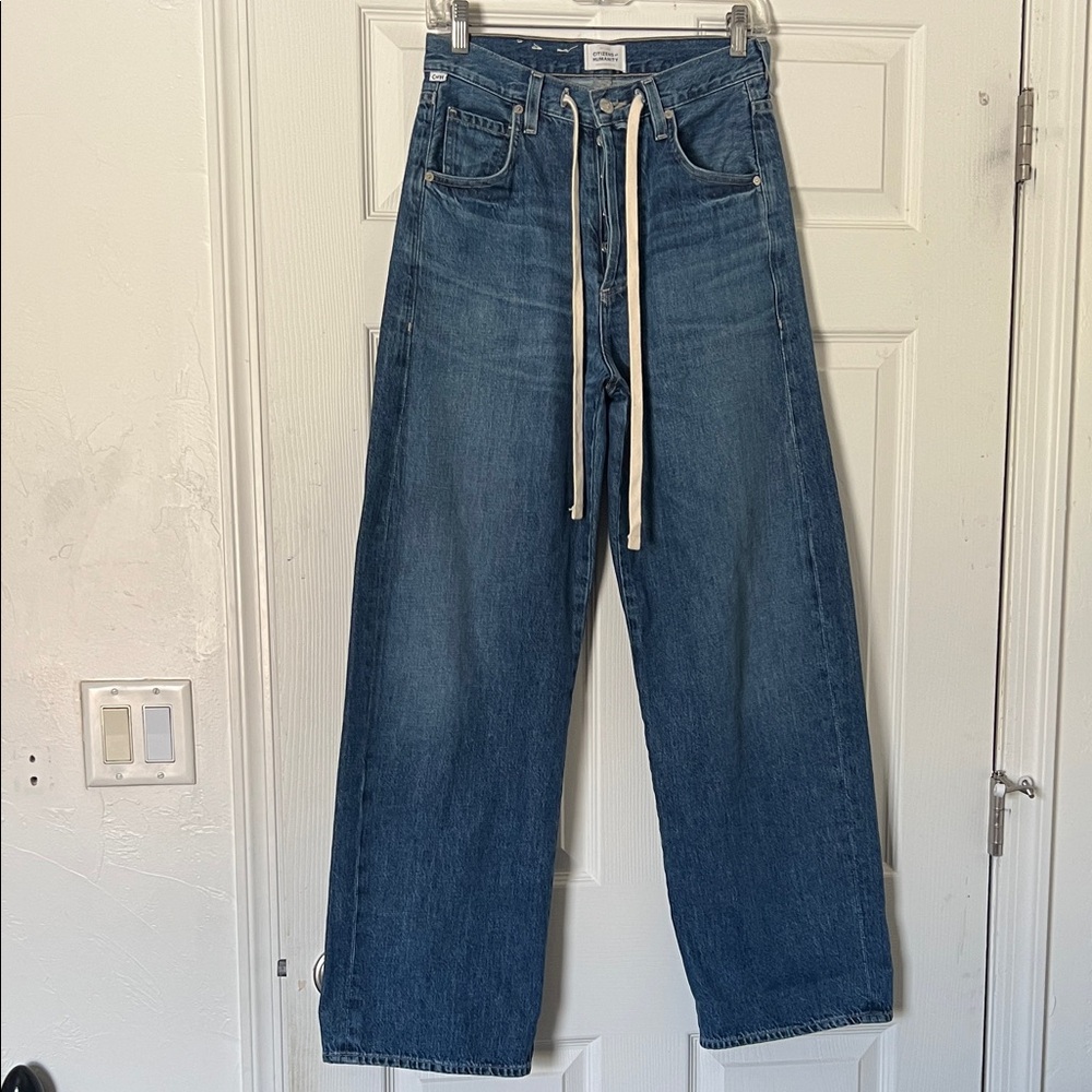 Citizens Of Humanity Blue Wide-Leg Jeans